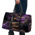 Purple and gold dragonflies 3d travel bag