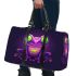 Purple frog with bright green eyes 3d travel bag