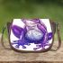 Purple tree frog wearing crown saddle bag