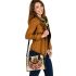 Queen bee sitting on top of honeycomb shoulder handbag