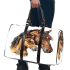 Realistic drawing of a horse and foal in profile 3d travel bag