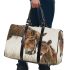 Realistic drawing of an adult horse and foal 3d travel bag