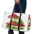 Red and white mushroom with green frog sitting on it 3d travel bag