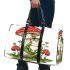 Red and white mushroom with green frog sitting on it 3d travel bag