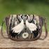 red crowned cranes with dream catcher Saddle Bag