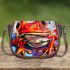 Red frog with big eyes colorful cartoon style graffiti saddle bag