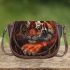 red tiger and dream catcher Saddle Bag