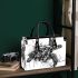 Sea turtle in black and white small handbag