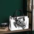 Sea turtle in black and white small handbag