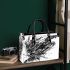 Sea turtle in black and white with a splash water effect small handbag