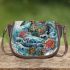 Sea turtle waves and flowers saddle bag