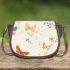 Seamless pattern with a digital illustration of butterflies saddle bag