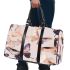 Seamless pattern with rose gold foil butterflies 3d travel bag