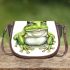 Simple cute clip art of frog saddle bag