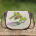 Simple cute green frog jumping saddle bag