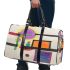 Simple drawing of an abstract composition with geometric shapes 3d travel bag