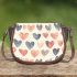 Simple Sophistication Subtle Floral Beauty Saddle Bag