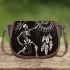 skeleton king dancing with dream catcher Saddle Bag