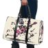 skeleton king dancing with guitar and music notes Travel Bag