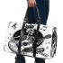 skeleton king with guitar and music notes Travel Bag