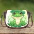 St patrick's day cute cartoon frog wearing leprechaun hat saddle bag