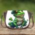 St patrick's day cute frog cartoon saddle bag