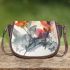 Subtle Elegance Simple Floral Patterns Saddle Bag