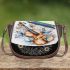 Summer dragonflies dancing to the tune of violin Saddle Bag