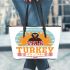 Talk turkey to me Leather Tote Bag