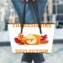 Thanksgiving For Me Is A Time For Reflection Leather Tote Bag