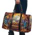 The artwork features colorful and vivid colors in a cartoon style 3d travel bag