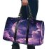 The moon and purple butterflies in the sky 3d travel bag