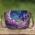 The purple butterflies dance gracefully in the sky saddle bag