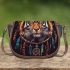 tiger smile with dream catcher Saddle Bag