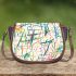 Tranquil Botanical Beauty Serene Florals Saddle Bag