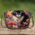 Tranquil cat among the blossoms Saddle Bags for Women: Perfect Gift for Girlfriend, Wife, Daughter