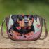 Tranquil rottweiler retreat Saddle Bags for Women: Perfect Gift for Girlfriend, Wife, Daughter