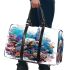 Turtle swimming among coral reefs 3d travel bag