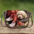 Two adorable dogs waiting by the garden door Saddle Bags for Women: Perfect Gift for Girlfriend, Wife, Daughter