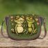 Two cute cartoon frogs in love saddle bag