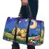 Two cute cartoon owls in love 3d travel bag