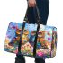 Two cute owls sitting on flowers 3d travel bag