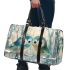 Two cute owls with feathers in shades of blue 3d travel bag