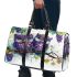 Two cute purple and blue owls sitting on the branch 3d travel bag