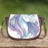 Unicorn with pastel rainbow hair and silver mane saddle bag