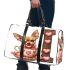 Valentine teacup chihuahua in pink and brown with candy hearts 3d travel bag