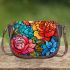 Vibrant Colorful Rose Garden Saddle Bag