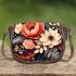 Vibrant Floral Arrangement Saddle Bag