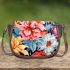 Vibrant Floral Arrangement Scene Saddle Bag