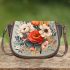 Vibrant Floral Circle 1 Saddle Bag